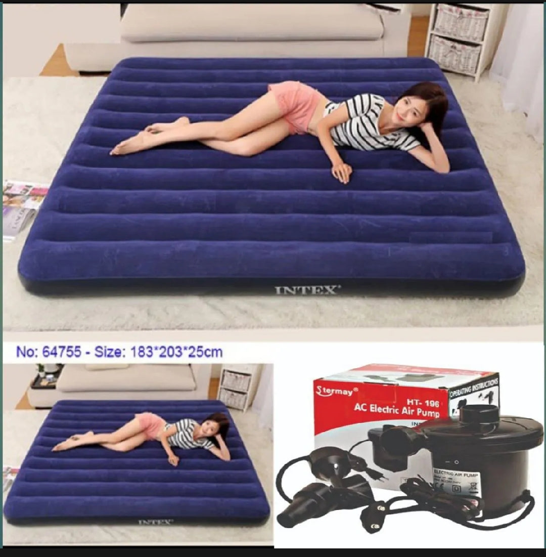 air mattress 80''x72''x10 with electric pump